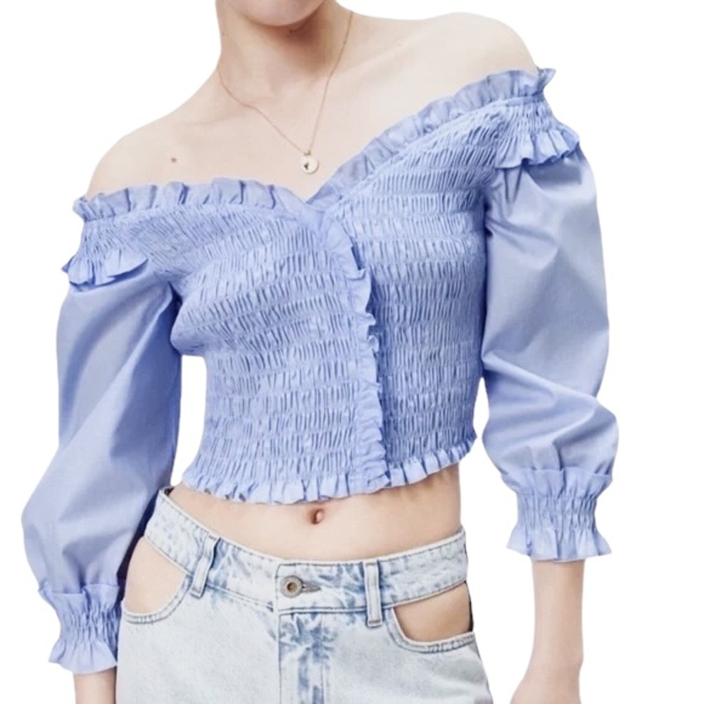 Zara Elastic Trim Crop Top NWOT